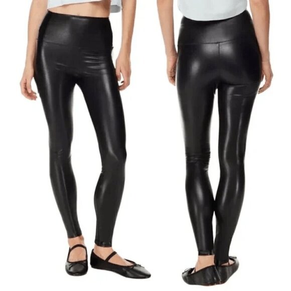 Aritzia Wilfred Free Daria Pant High-Waisted Vegan Leather Leggings Size XXS - Picture 1 of 7
